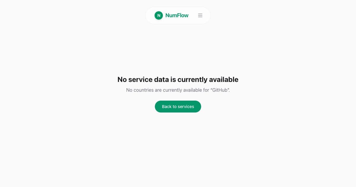 Current NumFlow interface related to GitHub SMS Two-Factor Authentication: Setup and Recovery